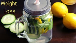 fat burning drink to lose weight fastdetox drink with cucumber lemon water [upl. by Vida]