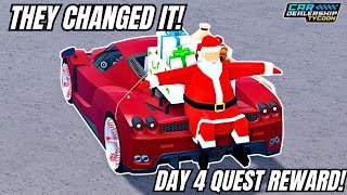 🎅🏻THEY CHANGED THE REWARD SANTA SPOILER DAY 4 in CDT Khenori2 cardealershiptycoon [upl. by Tammany766]