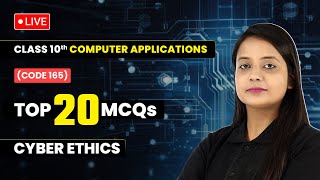 Top 20 Most Important MCQs of Cyber Ethics  Class 10 Computer Application Chapter 7 live [upl. by Anderer]