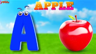 A for Apple  Abc Phonics Song  Kids learning [upl. by Adella667]