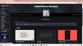 Aniket CodePen project It contains GAME appMUSIC app and more codepen java aniketjavascript [upl. by Ahsin]