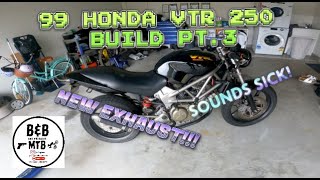 1999 Honda VTR 250 Cafe Racer Build PT 3 caferacer [upl. by Refinaj17]