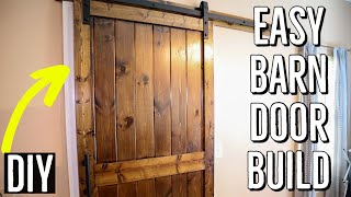 How to Make amp Install a Barn Door  EASY [upl. by Seibold]