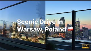 Scenic Drive In Warsaw Part 1  🇵🇱 Poland 4K Wycieczka samochodem po Warszawie Polska [upl. by Sessler]