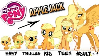 APPLE JACK My Little Pony Characters GROWING UP Compilation 2024 [upl. by Gnilrad484]