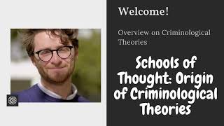 THEORIES OF CRIME CAUSATION AN OVERVIEW PART 1 [upl. by Freida]