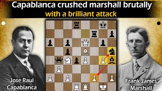 Capablanca crushed marshall brutally  Capablanca vs Marshall 1909 [upl. by Lime]