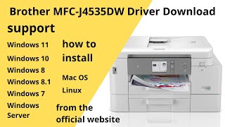 Brother MFCJ4535DW Driver Download and Setup Windows 11 Windows 10Mac 13 Mac 12 Mac 11 [upl. by Bellaude560]