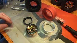 RC How to install INJORA Beadlock Rims How to install INJORA dual stage foam in 4 minutes Trx4 scx24 [upl. by Llennod]