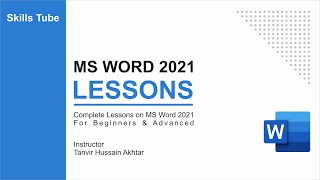 17 MS Word 2021 Lessons  Insert Tab  Table advanced  Skills Tube [upl. by Michale]