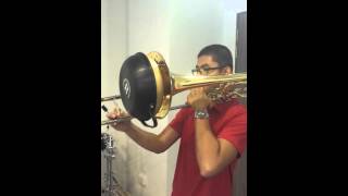 Testing the Michael Rath Bass Trombone Straight Mute [upl. by Desberg42]