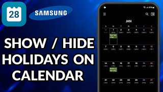 How To Show Or Hide Holidays On Samsung Calendar [upl. by Countess]