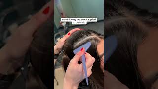 Scalp treatment cosmetologyschool beautyschool hair hairtreatment [upl. by Enilreug]