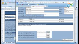 Creating an Automobile Insurance Claims Form Using SpreadsheetWEB [upl. by Pelagia]