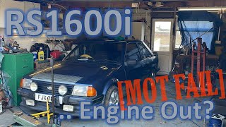 Mk3 Ford Escort RS1600i MOT failed …engine removal [upl. by Cynera350]