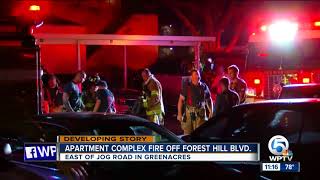 Apartment fire displaces 20 people near Greenacres [upl. by Naziaf463]