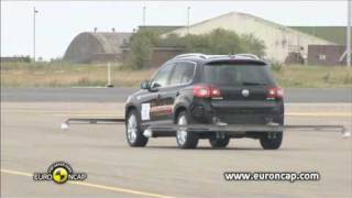 Euro NCAP  Volkswagen Tiguan  2009  ESC test [upl. by Eltsyek152]