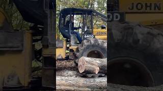 John Deere 640D Skidder out in the woods logging equipment shortsvideo [upl. by Francisca]