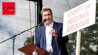 Als Söder bei Demo ausgebuht wird ruft er zurück „Haut selber ab“ [upl. by Liss185]