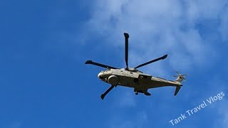 Low Flying Merlin Helicopter on walk to Holywell Part 1  Perran Sands 2024 [upl. by Pool]