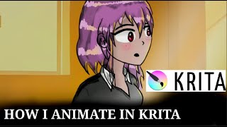 How i animate in KRITA [upl. by Asenev]