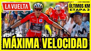 FINAL ELECTRIZANTE EN ETAPA 3 VUELTA ESPAÑA 2024 vueltaespaña [upl. by Atiuqer]