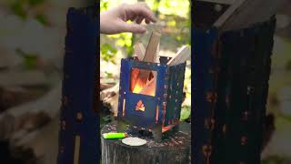 Feeding the awesome bushbox titanium folding stove bushcraft bushboxxl [upl. by Auhsej]