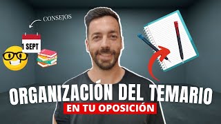 📚 5 consejos para ORGANIZAR EL ESTUDIO de los TEMAS [upl. by Mccarthy]