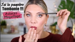 PAUPIÈRES TOMBANTES MAQUILLAGE CONSEILS ET ASTUCES   MAKEUP 101 [upl. by Ushijima]