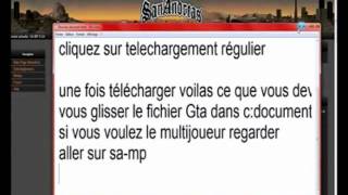 telecharger gta san andreasmultijoueur gratuit complet Tutoriel [upl. by Laeira747]