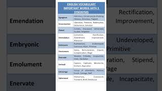 Synonyms of Important Words English Vocabulary Advance English for IELTS Exam and Daily Use [upl. by Kreiker817]