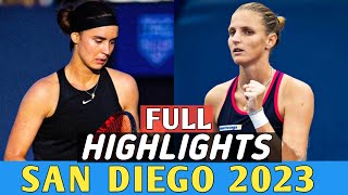 Karolina Pliskova vs Anhelina Kalinina Wta San Diego 2023 Round 1  Full Match Highlights [upl. by Eanal714]