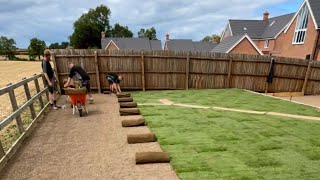 Satisfying installation of artificial turf by skilled landscapers  WooGlobe [upl. by Suidualc]