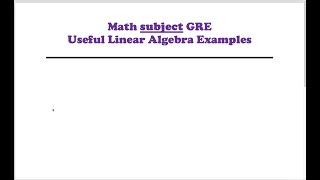 Linear Algebra Refresher amp Examples [upl. by Pradeep]