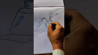 Inkpot sketch 😱✒️😱 drawing youtube shorts [upl. by Rolph]