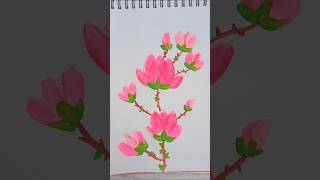 Easy flowers painting 🎨  easypaintingideas [upl. by Wershba]