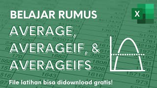 Belajar Rumus AVERAGE AVERAGEIF dan AVERAGEIFS  Tutorial Excel Pemula  ignasiusryan [upl. by Nagap144]