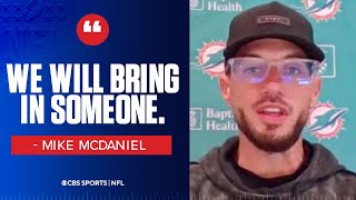 Mike McDaniel updates with latest status on Tua Tagovailia says Dolphins will bring in another QB [upl. by Ateloiv431]