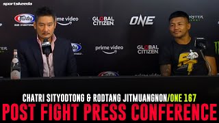 Rodtang and Chatri ONE Championship 167 post fight press conference [upl. by Baynebridge]