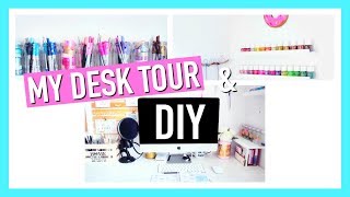 Astuces Organisation amp Deco Bureau  Rangement DIY  MY DESK TOUR [upl. by Oirasec]