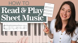 How to Read amp Play Piano SHEET Music STEPBYSTEP Explanation for Beginners [upl. by Arda]