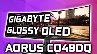 Glossy QD OLED  Gigabyte AORUS CO49DQ Monitor Review [upl. by Knutson]