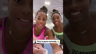 So this is what happens during Simone Biles’ practices 😅 via simonebilesIG shorts [upl. by Michon]