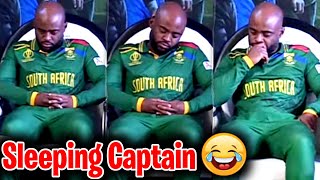 Temba Bavuma Sleeping 😴😂 South Africa Captain Temba Bavuma Sleeping in Press Conference [upl. by Cope]