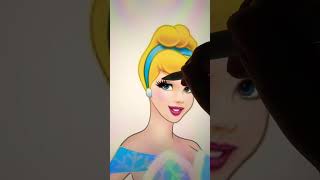 Glowup Cinderella Christmas christmas merrychristmas disney art artist holidayswithyoutube [upl. by Burkley]