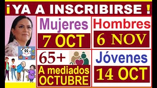 YA A INSCRIBIRSE MUJERES HOMBRES ADULTOS MAYORES JOVENES EN OCTUBRE Y NOVIEMBRE BIENESTAR Y CDMX [upl. by Taylor]