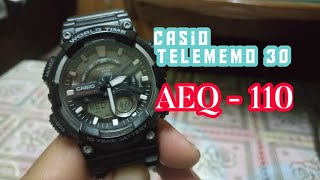 Cara setting Casio AEQ110WTelememo 30 [upl. by Enehs749]