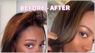 how to TONE ORANGE bleached hair [upl. by Rexanna]