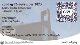 26112023 1800u dr G van Zanden [upl. by Yenahc]