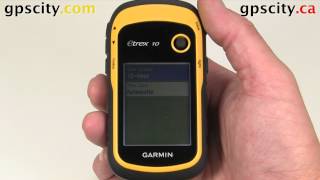 Time Setup Screen in the Garmin eTrex 10 with GPS City [upl. by Monia907]